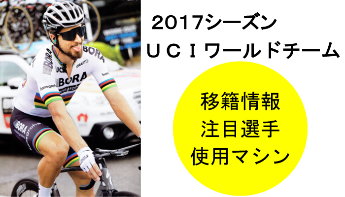 2017 UCIワールドチームガイド！移籍情報・注目選手・使用マシン ⓵